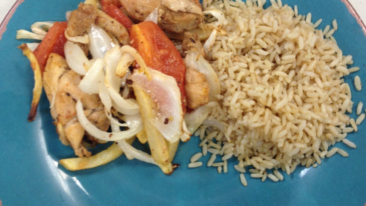 Feature Image for Recipe: Peruvian Chicken Salteado post